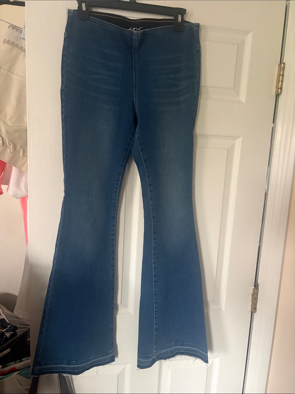 INC International Concepts Dark Blue Flare Jeans